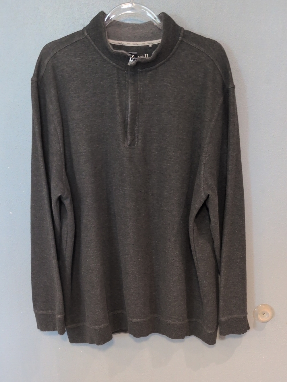 Walter Hagen 2 Fleece Lined Cotton Blend Quarter Zip Pull Over Sweater Gorpcore